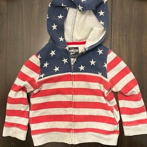 Toddler Boy OshKosh B'gosh® American Flag Stars & Stripes Zip Hoodie